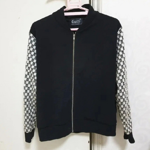 블랙 체커보드 자켓 블루종 무료배송