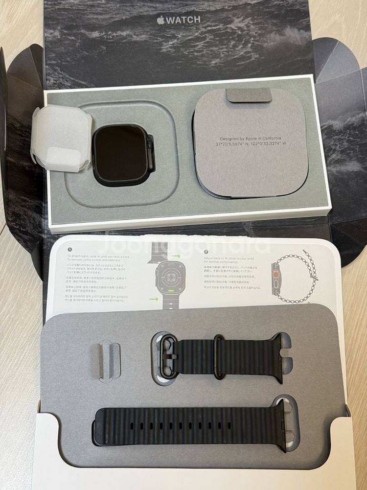 애플워치울트라2 블랙 + 오션밴드 블랙--0