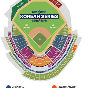 한국시리즈 5차전 3루 응원단석 121구역 3연석 엘지 한화