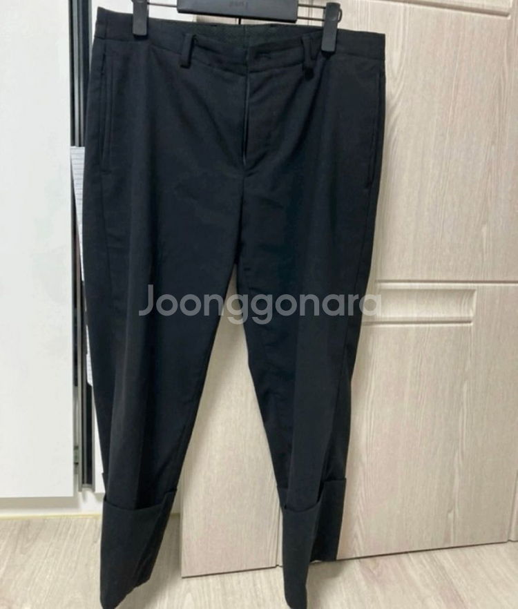 커스텀멜로우 와이드 슬랙스 블랙--0