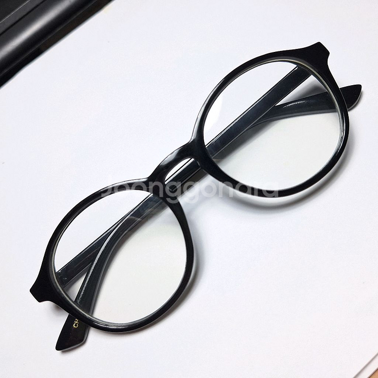 블랙 라운드 클래식 안경 일본 빈티지--0