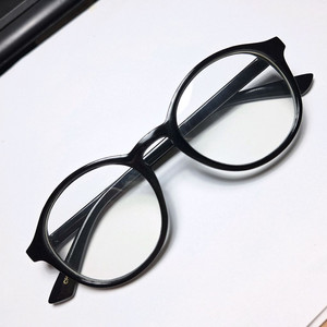 블랙 라운드 클래식 안경 일본 빈티지