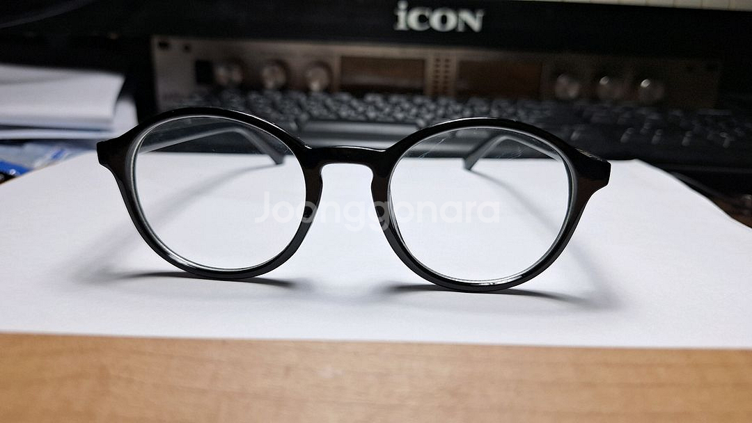 블랙 라운드 클래식 안경 일본 빈티지--1