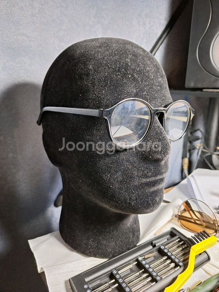 블랙 라운드 클래식 안경 일본 빈티지--6