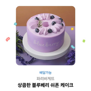 파리바게뜨 상큼한 블루베리 쉬폰 케이크 기프티콘 쿠폰