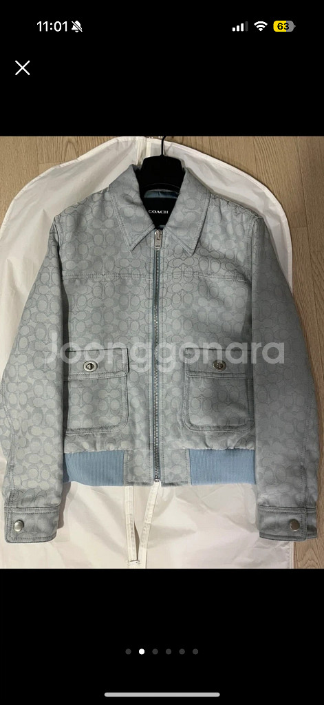 여자 코치 시그니처 패턴 자켓--1