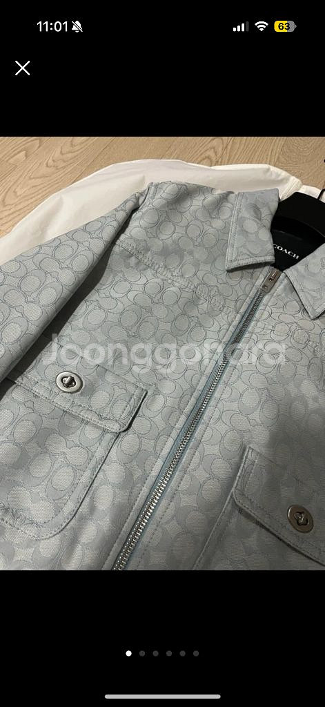 여자 코치 시그니처 패턴 자켓--0