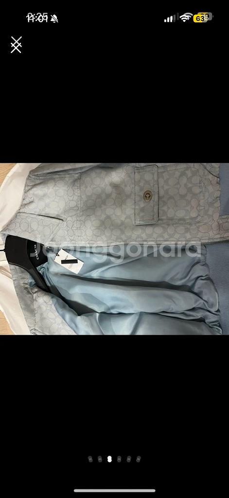 여자 코치 시그니처 패턴 자켓--2