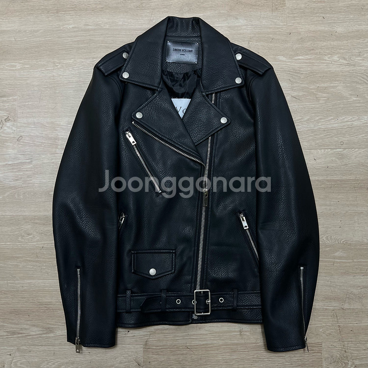 드레스볼륨 싱글 에코 레더 라이더 가죽자켓 [블랙] L/100--0