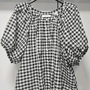 체크 블라우스