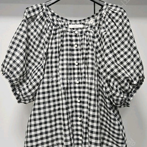 체크 블라우스
