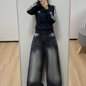 아디다스 딱붙핏 파이어버드 블랙 트랙탑 제니 져지