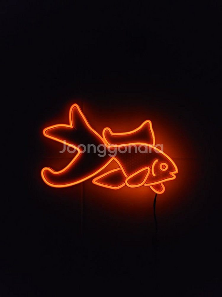 네온사인 금붕어 골드피쉬 led 조명--1
