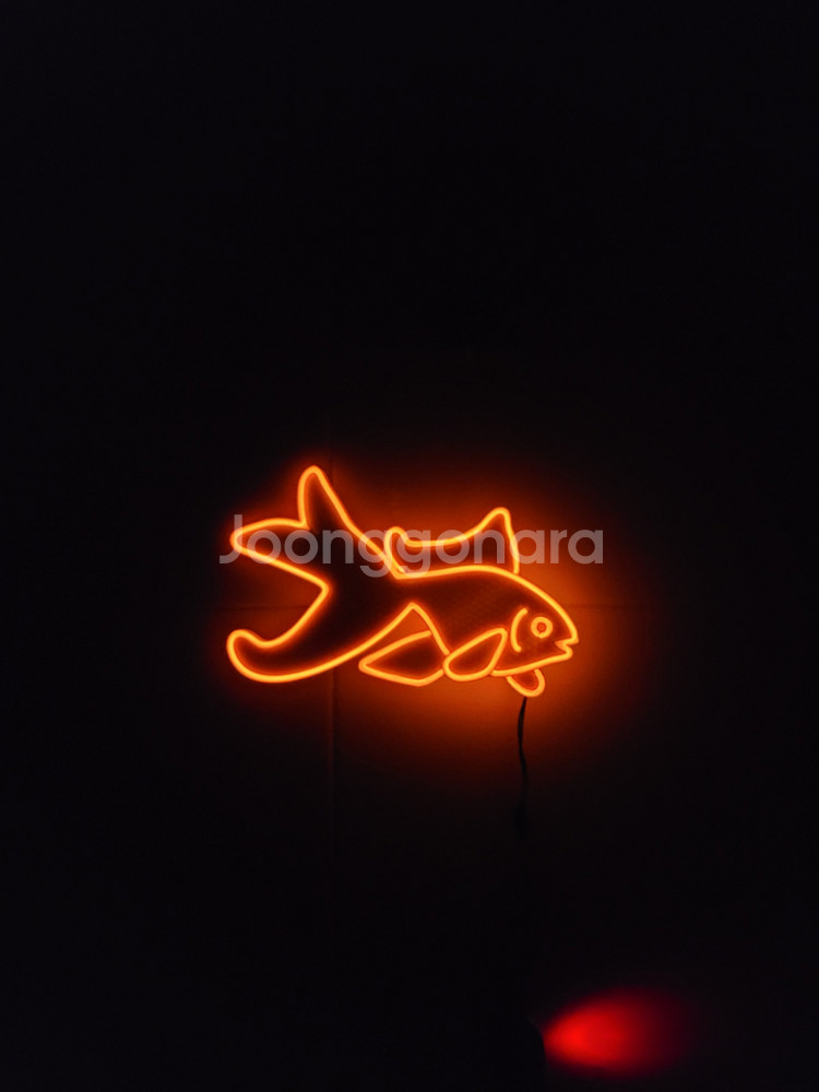 네온사인 금붕어 골드피쉬 led 조명--2