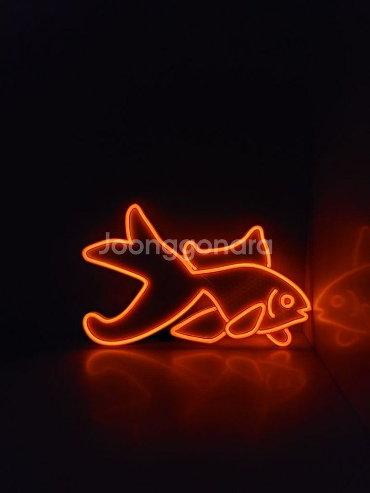 네온사인 금붕어 골드피쉬 led 조명--3