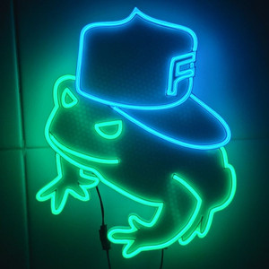 네온사인 개구리 힙합 led 램프