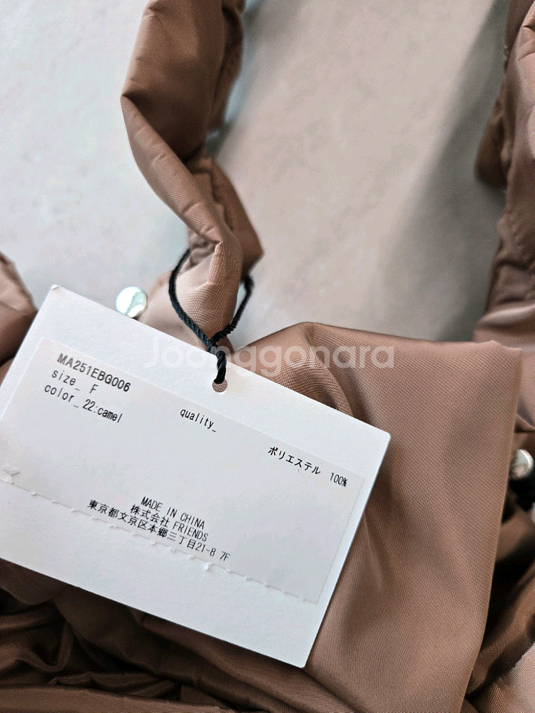 한섬 톰그레이하운드 MUVEIL 리본 숄더백 카멜--9