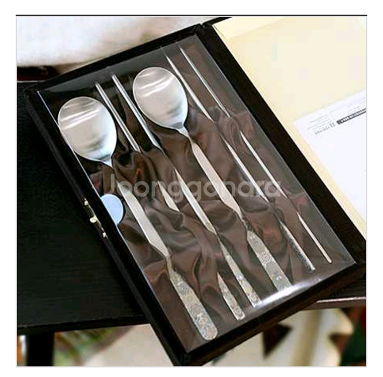 국립중앙박물관 굿즈 보상화 수저세트--1