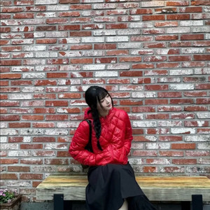 키르시 클라우드 크롭 다운 경량패딩 레드패딩 노스페이스 베이프 스투시