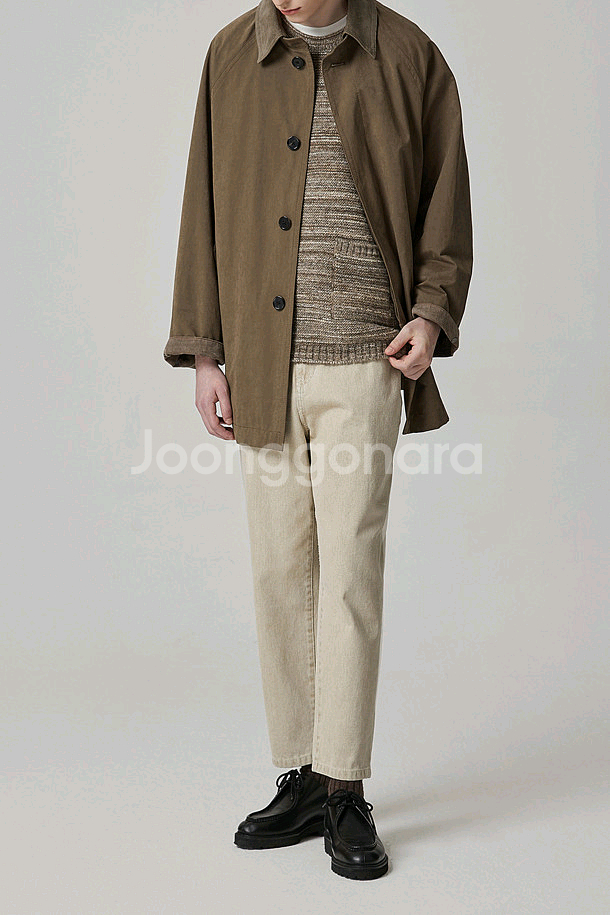 커스텀멜로우 디테처블 코트, 블랙, 카키베이지 각각--0