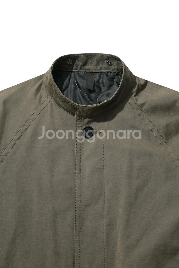 커스텀멜로우 디테처블 코트, 블랙, 카키베이지 각각--5