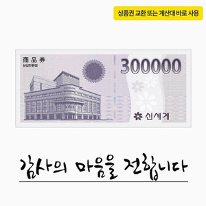 백화점 상품권 30만원권