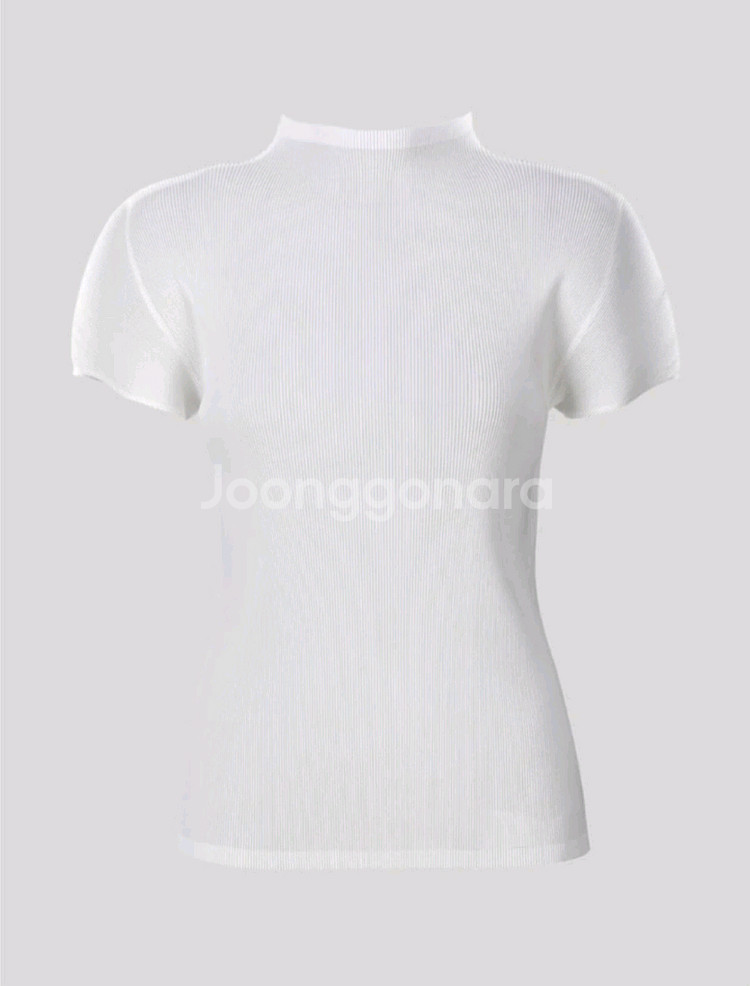 이세이미야케 플리츠플리즈 탑 미스트 베이직 탑 화이트--0