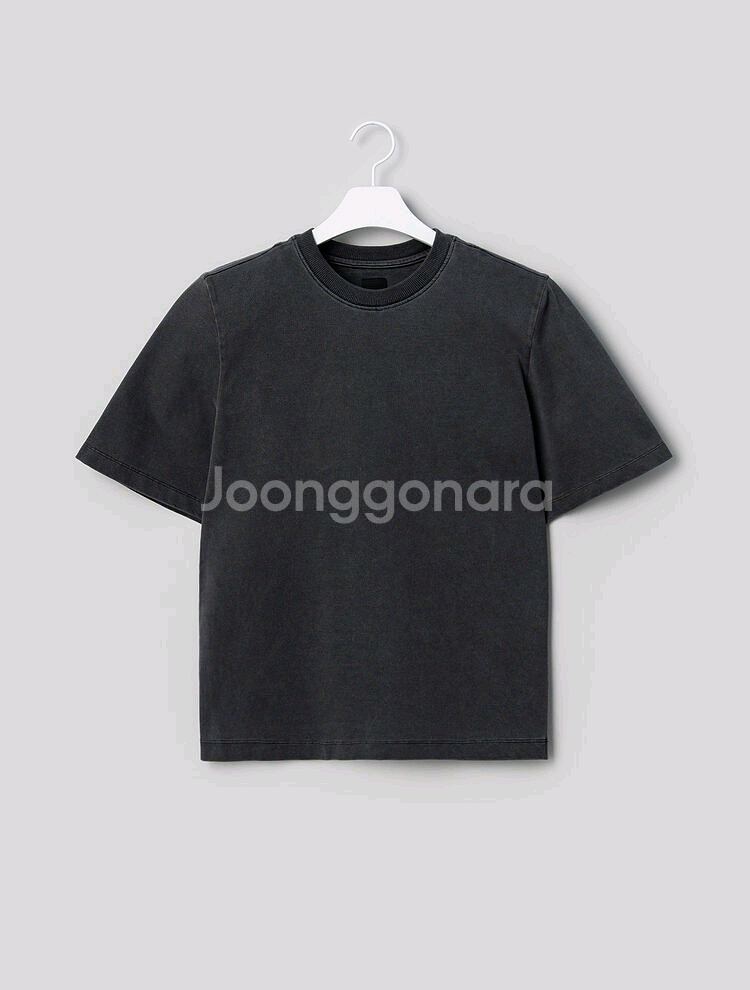 준지(juun.j) 여성 그레이 가먼트다잉 패디드 티셔츠--1