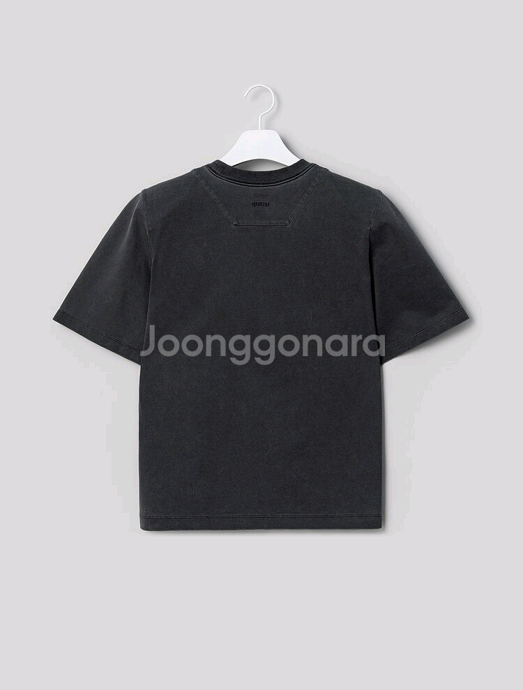 준지(juun.j) 여성 그레이 가먼트다잉 패디드 티셔츠--2