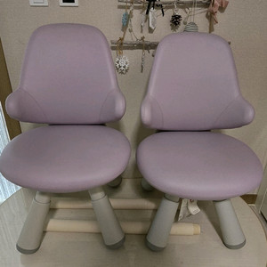 일룸 땅콩 책상 + 의자 / 퍼플 / 2세트