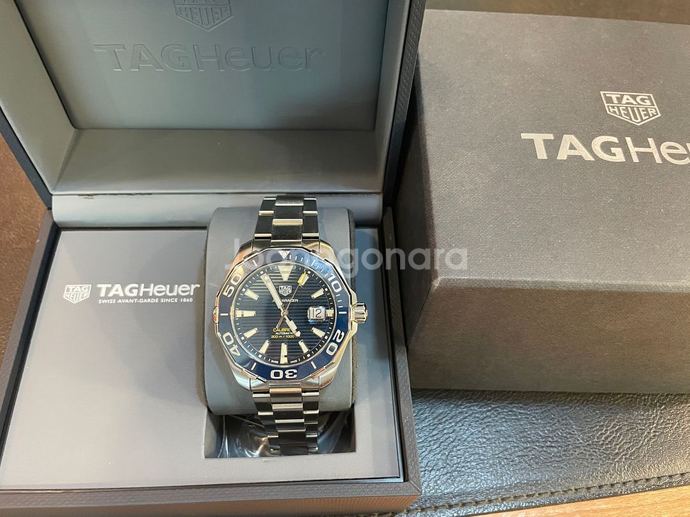 태그호이어 아쿠아레이서 300M 칼리버 5 43mm 청판 오토 시계 WAY201B--1