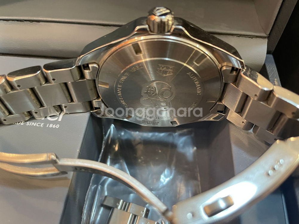 태그호이어 아쿠아레이서 300M 칼리버 5 43mm 청판 오토 시계 WAY201B--5