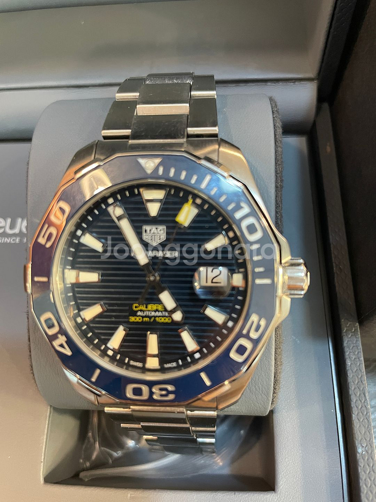 태그호이어 아쿠아레이서 300M 칼리버 5 43mm 청판 오토 시계 WAY201B--2