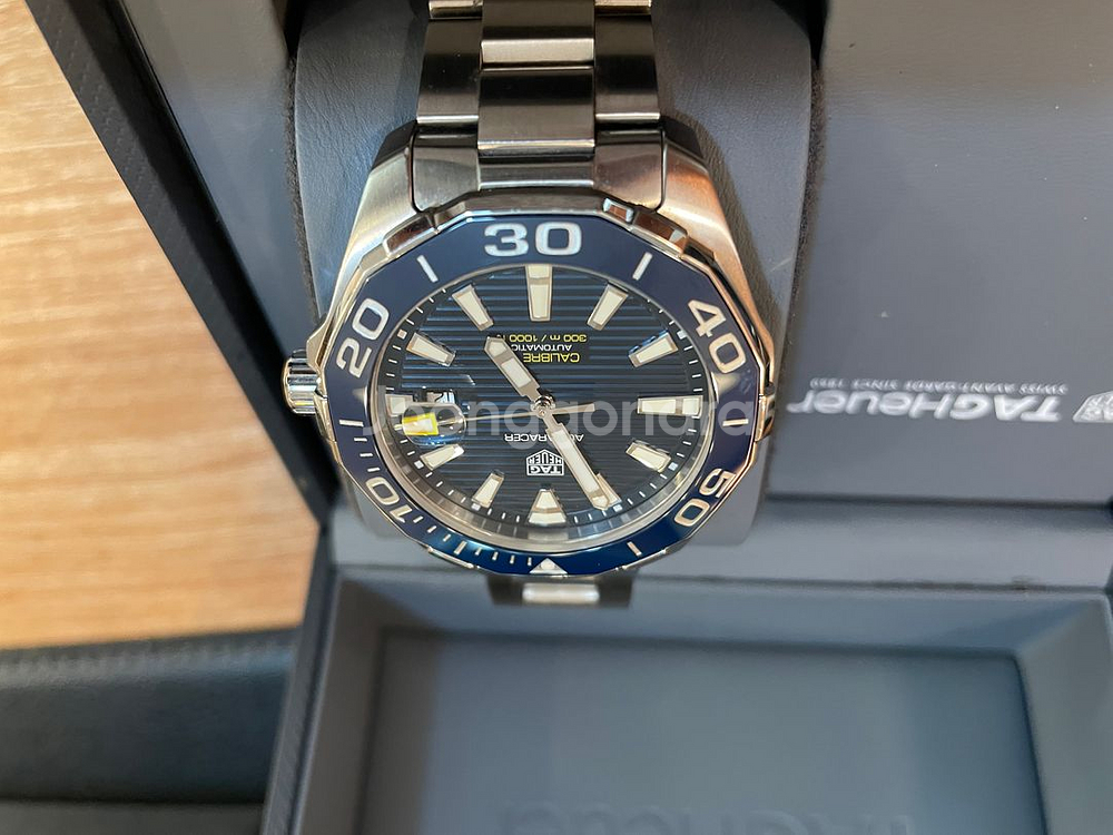 태그호이어 아쿠아레이서 300M 칼리버 5 43mm 청판 오토 시계 WAY201B--7