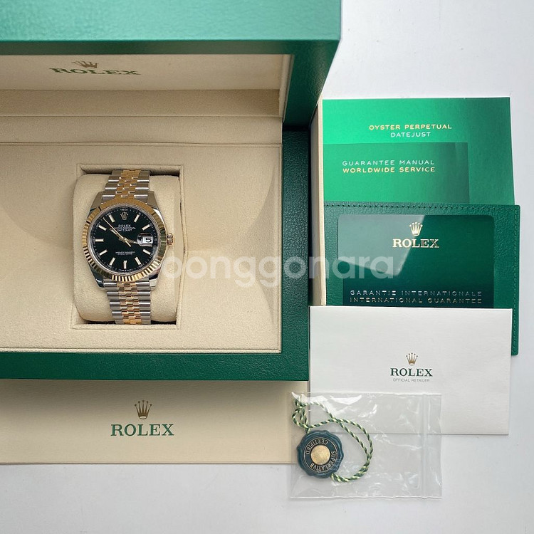 롤렉스 데이트저스트 검판바 콤비 41mm 126333--4