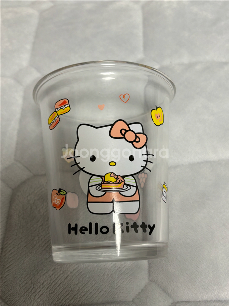 (미사용) 헬로키티 유리컵 글라스--0