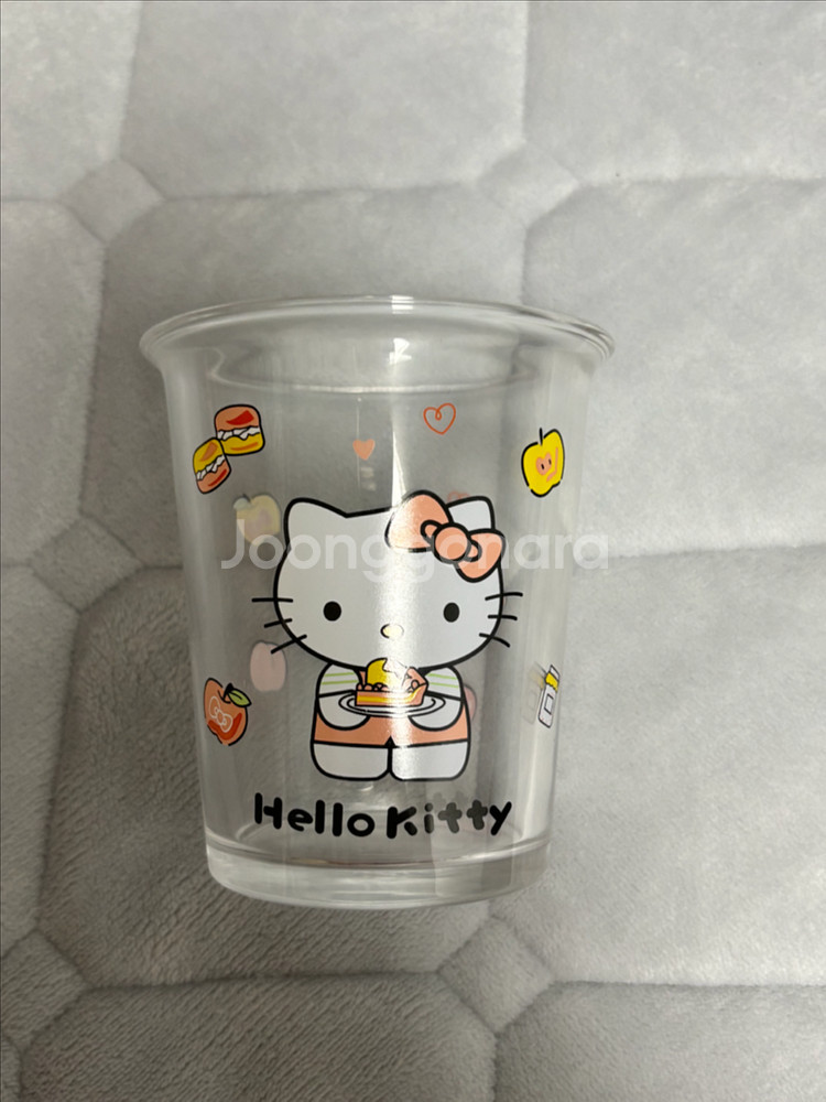 (미사용) 헬로키티 유리컵 글라스--1