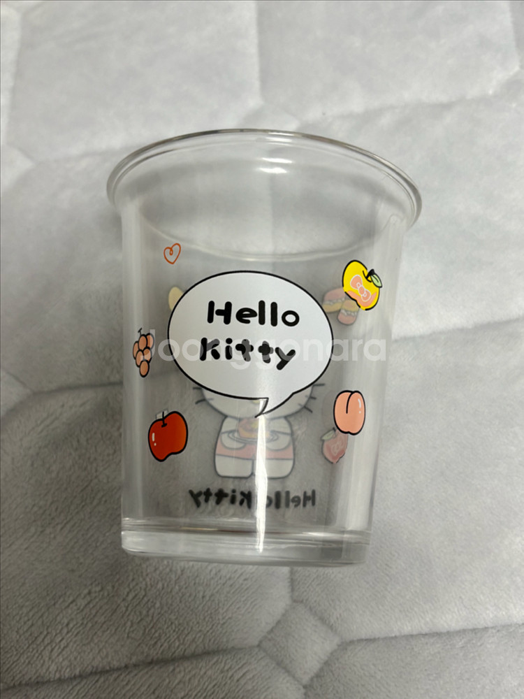 (미사용) 헬로키티 유리컵 글라스--3