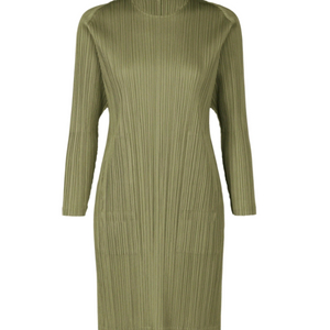 이세이미야케 플리츠플리즈 탑 먼슬리 튜닉 탑 스틸 그린 5사이즈