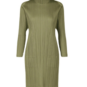 이세이미야케 플리츠플리즈 탑 먼슬리 튜닉 탑 스틸 그린 5사이즈