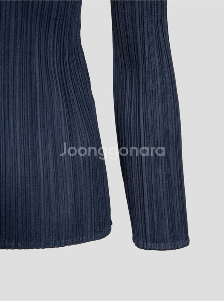 이세이미야케 플리츠플리즈 탑 뉴컬러풀4 베이직 탑 네이비 3사이즈--3