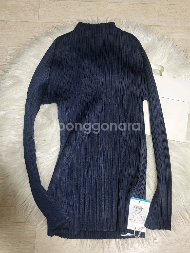 이세이미야케 플리츠플리즈 탑 뉴컬러풀4 베이직 탑 네이비 3사이즈--4