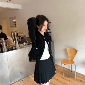 르플레인 mui tweed 가디건