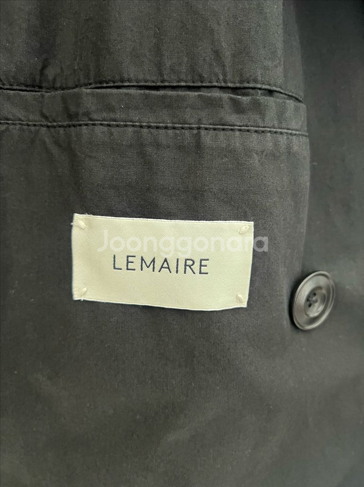 르메르 코튼 트렌치코트 블랙 S--4