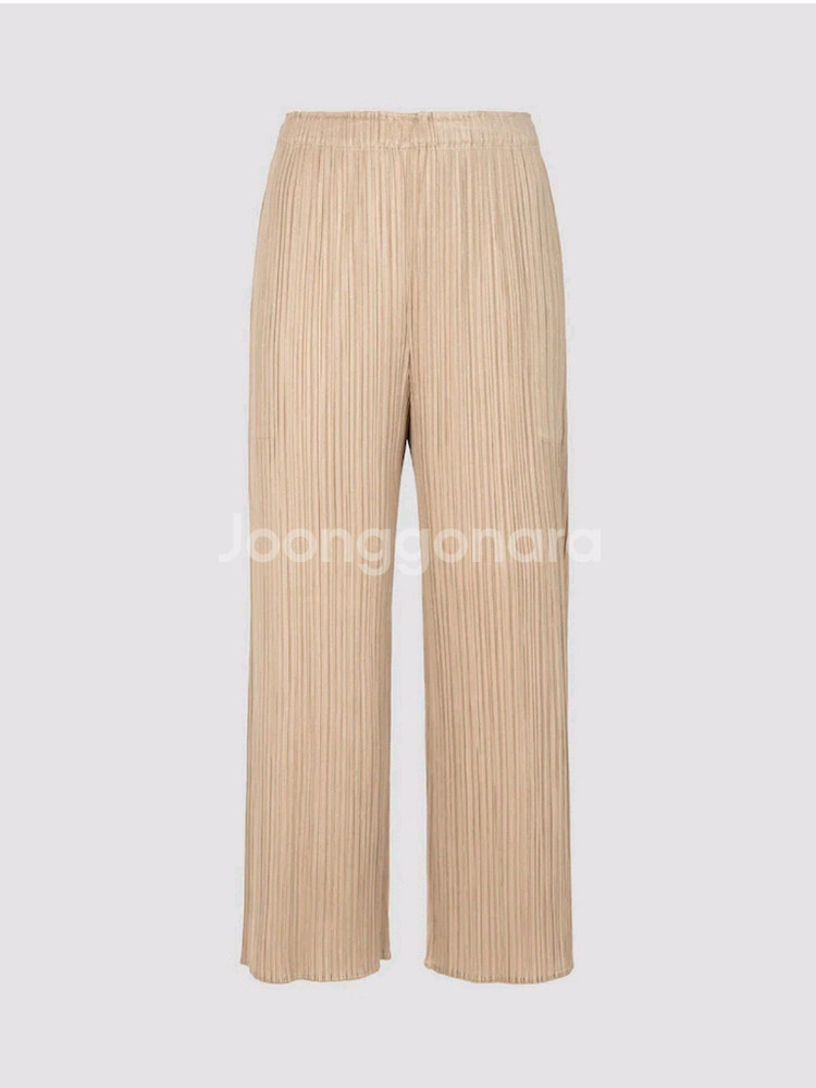 이세이미야케 플리츠플리즈 바지 8월 먼슬리 팬츠 베이지 5사이즈--0