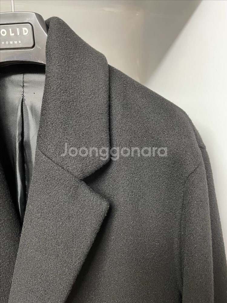 솔리드옴므 21fw 블랙 핸드메이드 캐시미어코트 48--2