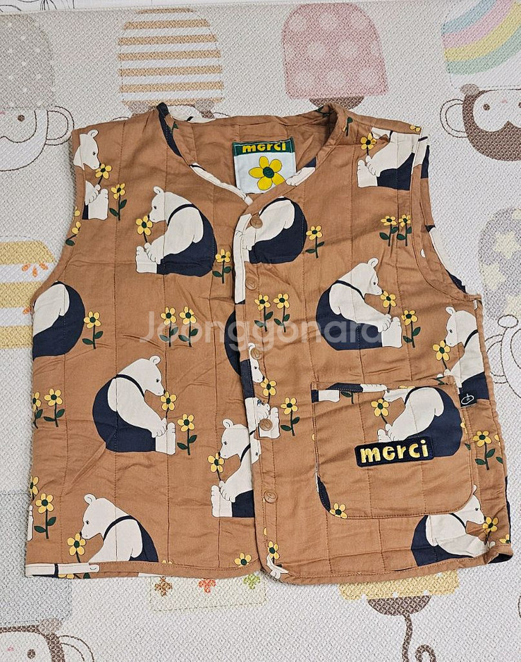 리미떼두두 하트 패턴 잠옷 세트 XXL+베어조끼--3