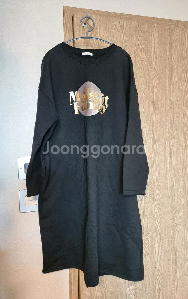 새상품) 르꼬르망 기모 원피스 숏 블랙--0