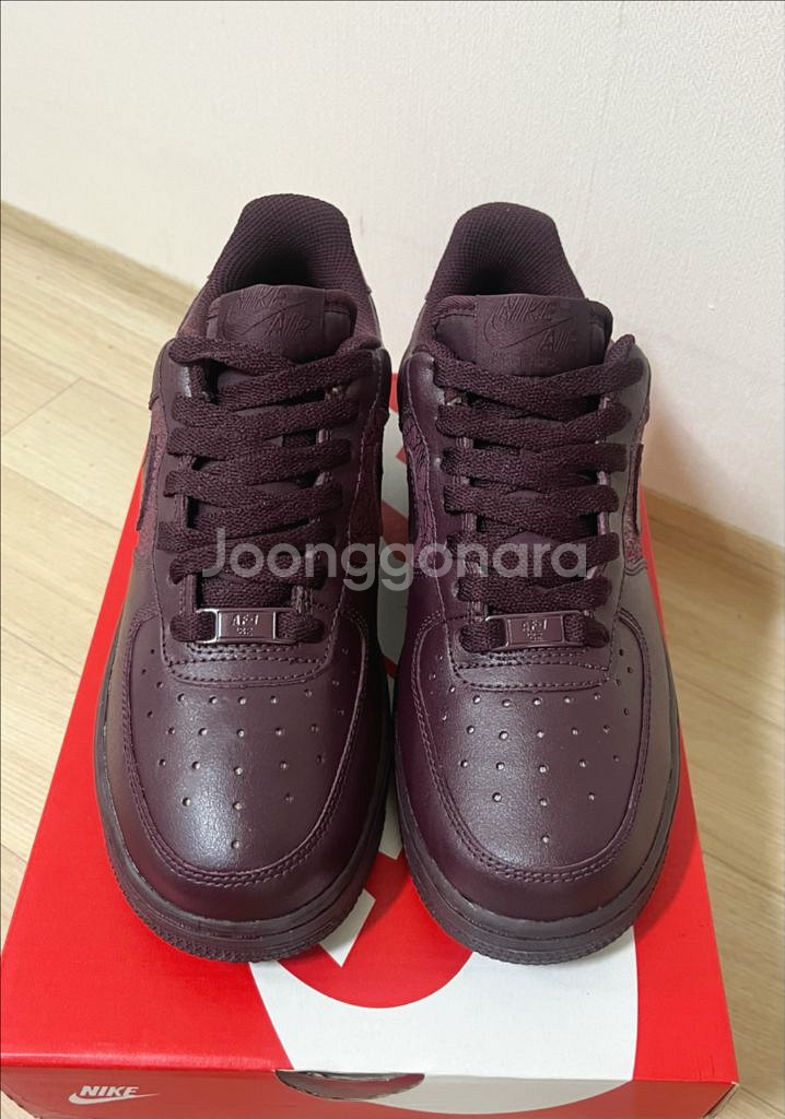 [235] W나이키 에어 포스1 딥버건디--2