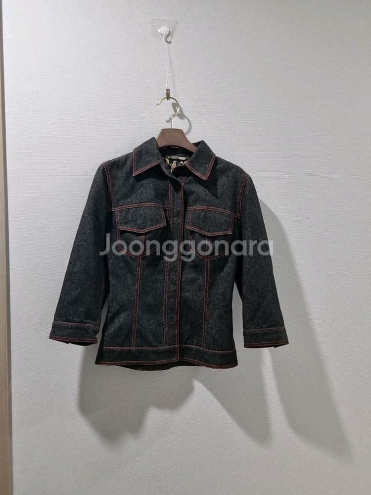 돌체앤가바나 데님 블랙 자켓--0